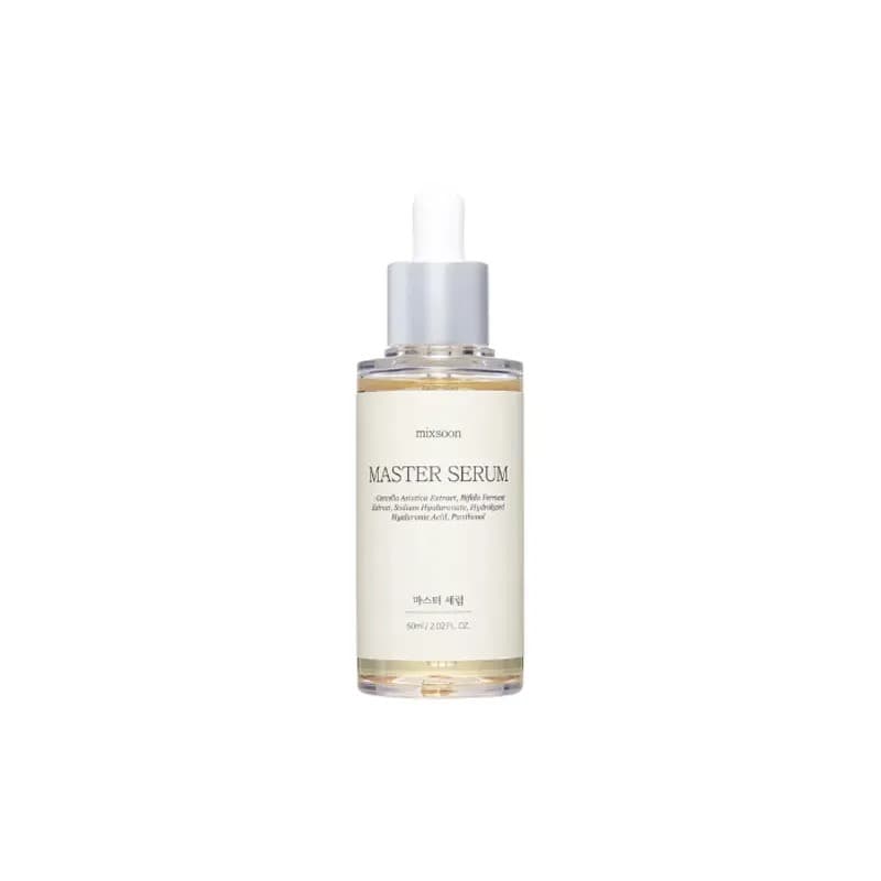Mixsoon Master Serum 60ml con centella asiática, Bifida Ferment, hialurónico y pantenol, sérum coreano multifuncional hidratante calmante y reparador para todo tipo de piel