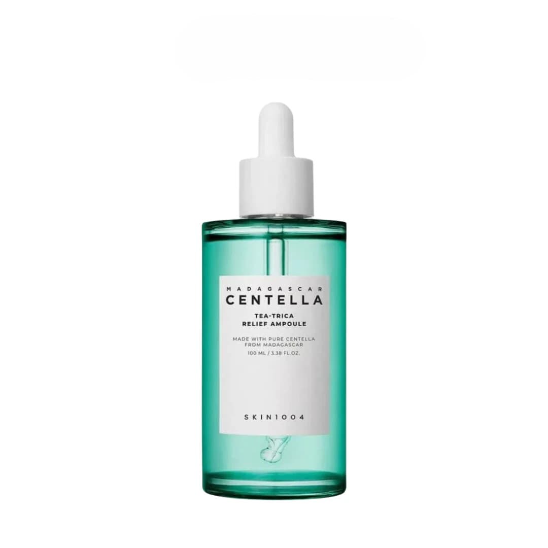 SKIN1004 Madagascar Centella Tea-Trica Relief Ampoule 100ml, ampolla coreana calmante con centella pura y árbol de té para aliviar irritación y rojeces en Perú
